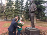 Состоялось возложение цветов к памятнику Г.Н. Волкову